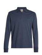 Liquid Touch Welt Zip Ls Polo Calvin Klein Navy