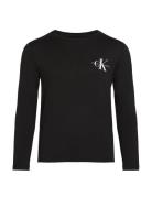 Chest Monologo Ls T-Shirt Calvin Klein Black