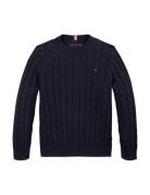 Essential Reg Cable Sweater Tommy Hilfiger Navy