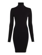 Woven Label Tight Sweater Dress Calvin Klein Jeans Black