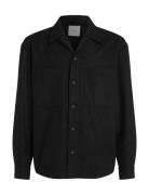 Wool Blend Overshirt Calvin Klein Black