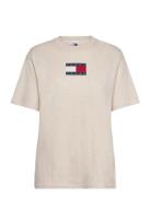 Tjw Rlx Melange Flag Tee Ext Tommy Jeans Beige