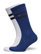 Th Men Sock 2P Mouline Sport Stripe Tommy Hilfiger Patterned