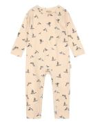 Jumpsuit L/S Printed Petit Piao Beige