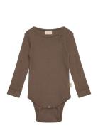 Body L/S Modal Petit Piao Brown