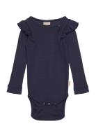 Body L/S Modal Frill Petit Piao Navy