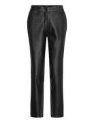 Biancadep Straight Fit Leather Pants DEPECHE Black