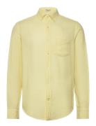 Reg Cotton Linen Texture Shirt GANT Yellow