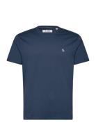 S/S Embroidered Logo Original Penguin Blue