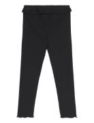 Cotton Ribbed Leggings Mango Black