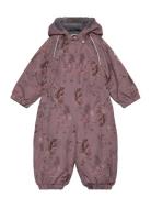 Polyester Baby Suit - Aop Floral Mikk-line Purple