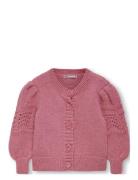 Kmgkaren Ls O-Neck Cardigan Knt Kids Only Pink