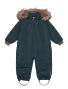 Baby Snowsuit W. Fake Fur En Fant Blue