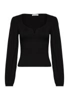 Rudina Puff Sleeve Top Bubbleroom Black