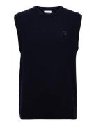 Karl Wool Vest Woodbird Navy