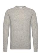 Lambswool O-Neck Knit Lindbergh Grey