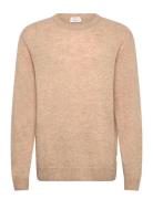 Lambswool O-Neck Knit Lindbergh Beige
