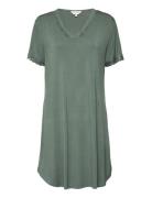 Bamboo Short Sleeve Nightdress With Lady Avenue Green