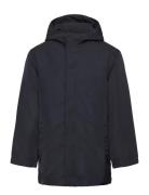 Hooded Water-Repellent Coat Mango Black