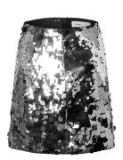 Slftana Hw Short Sequins Skirt B Selected Femme Silver