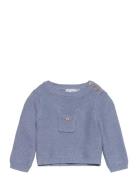 Knit Pocket Sweater Mango Blue