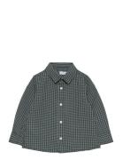 Gingham Check Shirt Mango Green