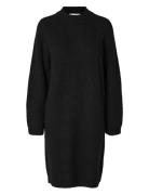 Slflulu Ls High Neck Knit Dress Selected Femme Black