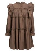 Objhope L/S Short Dress Div Object Brown