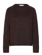 Fine-Knit Wool-Blend Sweater Mango Brown