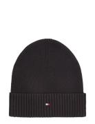 Th Flag Pima Cotton Beanie Tommy Hilfiger Black