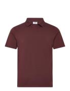 Stretch Cotton Polo T-Shirt Filippa K Burgundy