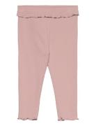 Cotton Ribbed Leggings Mango Pink