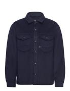 Mens Shirt Long Sleeve Leisure Denham Navy