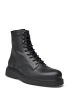 Lace Up Boot W/ Zip Lth Calvin Klein Black