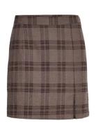 Annali Check Skirt A-View Brown