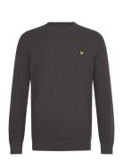 Grid Knit Crew Neck Jumper Lyle & Scott Grey