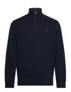 Luxury Jersey Quarter-Zip Pullover Polo Ralph Lauren Navy