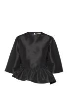 Crispy Peplum Blouse Stella Nova Black