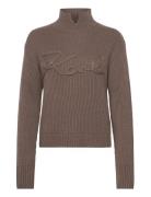 Soutache Signature Chunky Knit Karl Lagerfeld Beige