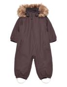 Coverall W. Fake Fur Color Kids Purple