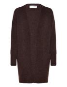 Slflulu New Ls Knit Long Cardigan B Noos Selected Femme Brown