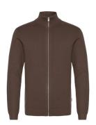 Ecovero Zip Cardigan Lindbergh Brown