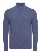 Extrafine Lambswool Zip Cardigan GANT Blue