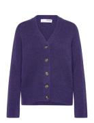 Slfmaline New Ls Knit Short Cardi Noos Selected Femme Purple