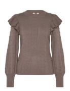 Objjulia Knit L/S Re Pullover 134 Object Brown