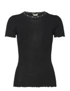 Rmwbea Lace Ss Top RM By Rosemunde Black