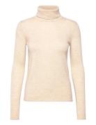 Rmwsofia Wool Ls Roll-Neck Knit RM By Rosemunde Cream