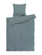 Bæk&Bølge Sengetøj 140X200 Cm Blå/Okker Dk Juna Blue