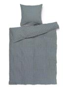 Bæk&Bølge Sengetøj 140X200 Cm Blå/Okker No Juna Blue