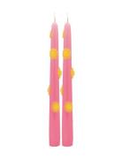 Sunshine 3D Candle Set Of 2 Anna + Nina Pink